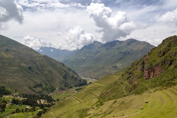 Naklejka na ściany i meble Andes Mountains in Peru in summer