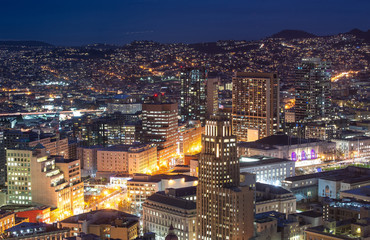 Fototapeta na wymiar Aerial cityscape of San Francisco, California, USA