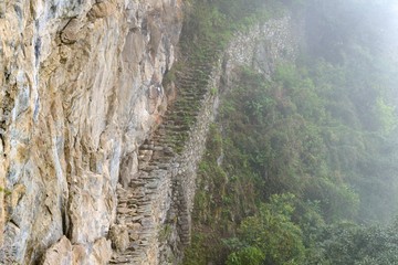 Inca road in Peruvian Andes