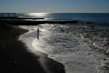 girl at sea