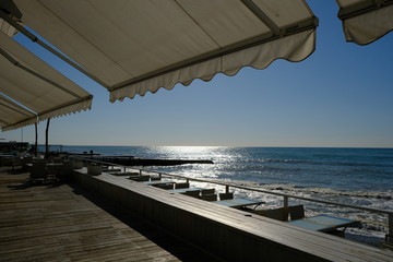 Fototapeta premium sun umbrella on the beach