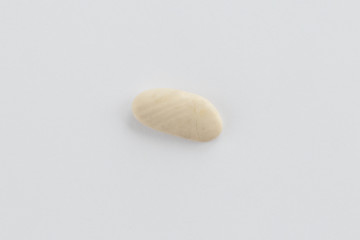 Sea pebble on a white background