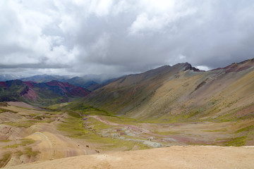 Fototapeta na wymiar Rainbow mountain ausangate Peru
