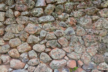 Inca wall in the old ruins in Peru