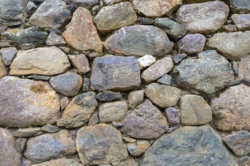 Inca wall in the old ruins in Peru