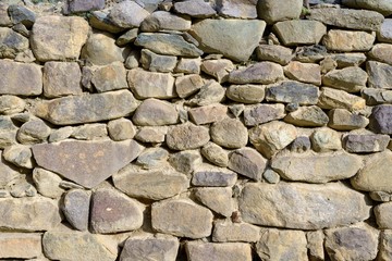 Inca wall in the old ruins in Peru