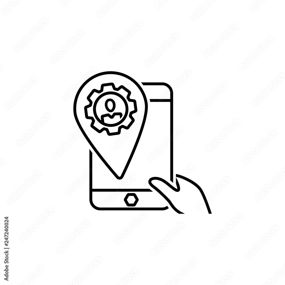Poster account, navigation, application icon. element of web navigation icon for mobile concept and web app