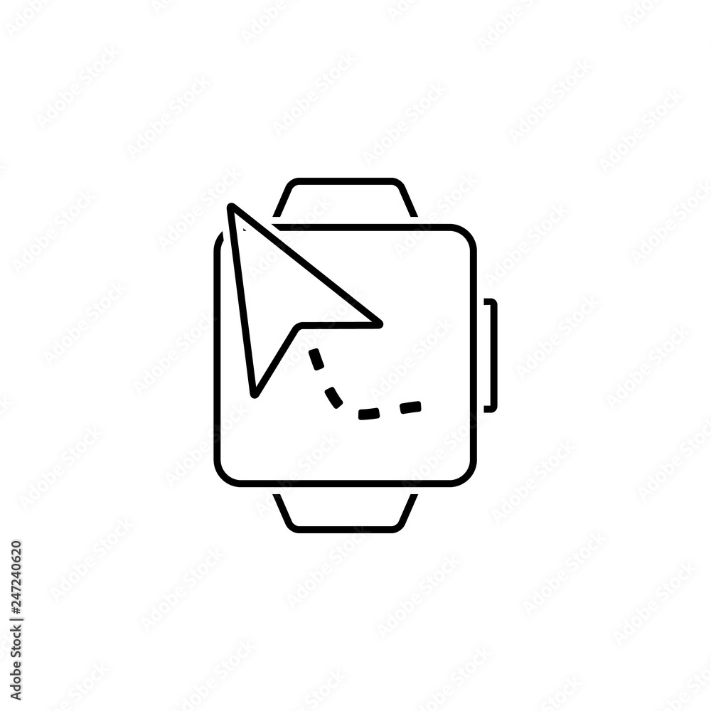 Poster navigation, watch icon. element of web navigation icon for mobile concept and web apps. detailed nav