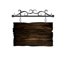 hanging, wooden Board vector, wooden object for text.