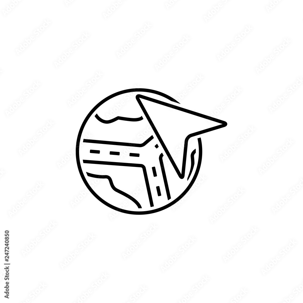 Poster earth, navigation, icon. element of web navigation icon for mobile concept and web apps. detailed ea