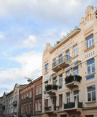 Ancient architecture in the center of Lviv