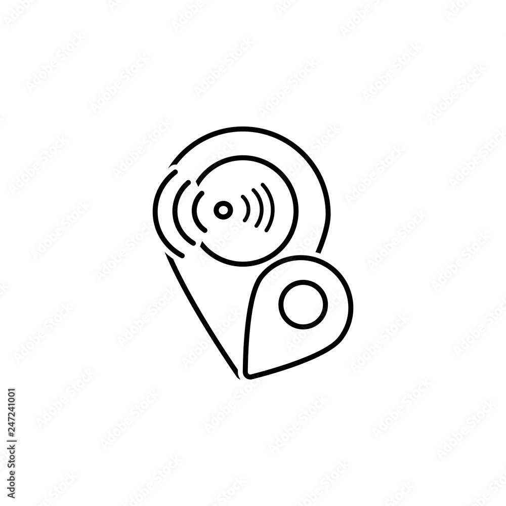 Poster location, wi-fi icon. element of web navigation icon for mobile concept and web apps. detailed locat