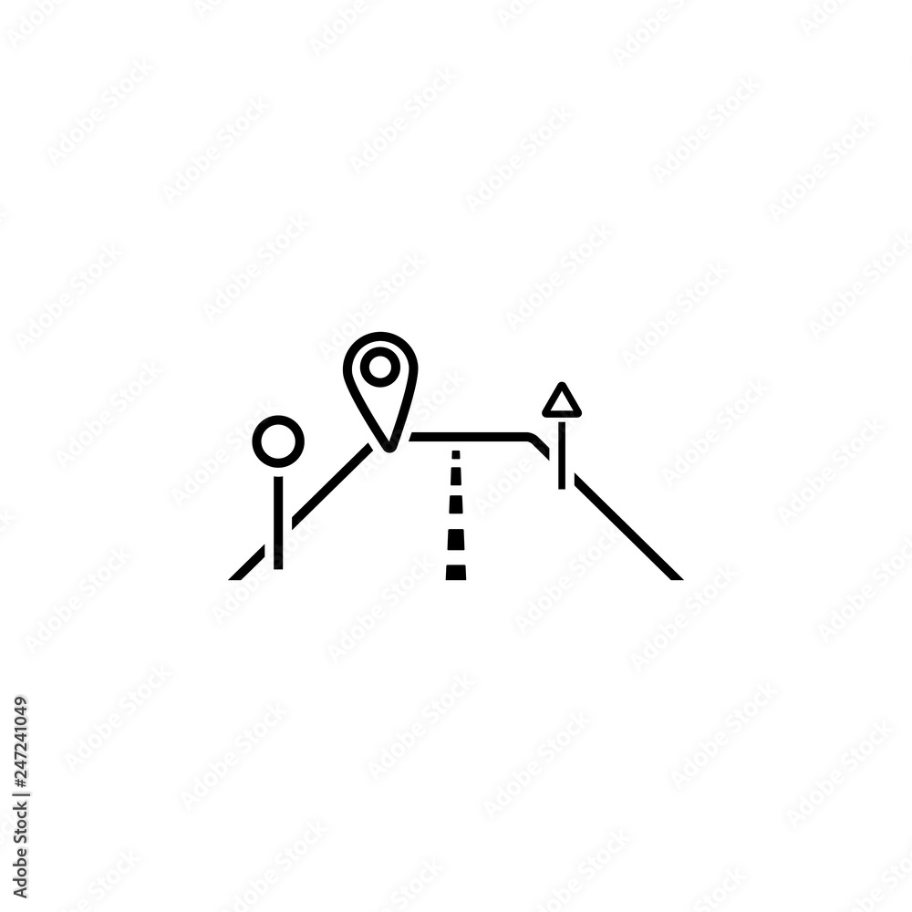 Poster way, navigation, location icon. element of web navigation icon for mobile concept and web apps. deta