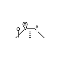 Way, navigation, location icon. Element of Web Navigation icon for mobile concept and web apps. Detailed Way, navigation, location icon can be used for web and mobile
