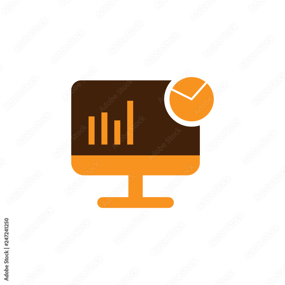 Poster analytics, charts icon. element of web optimization icon for mobile concept and web apps. detailed a