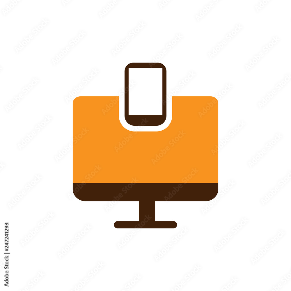 Poster computer, devices icon. element of web optimization icon for mobile concept and web apps. detailed c