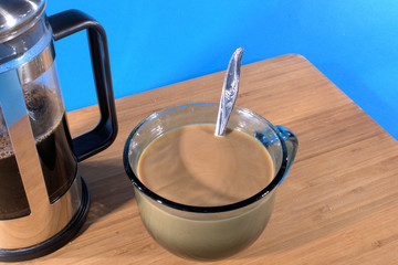 cup of coffee with milk