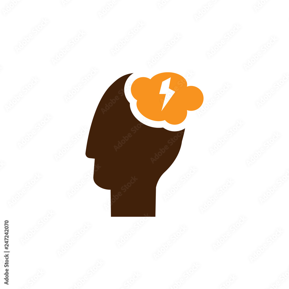 Poster brainstorming, idea icon. element of web optimization icon for mobile concept and web apps. detailed