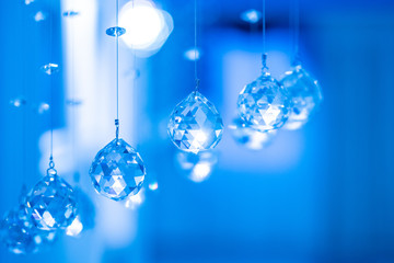 Fototapeta premium Glass decorations. Crystal. Faceted glass. Balls of crystal. The decor.