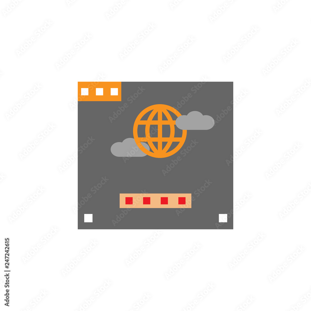 Poster browsers, earth icon. element of web desing icon for mobile concept and web apps. detailed browsers,
