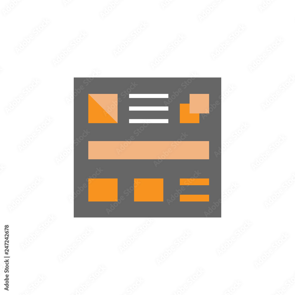 Poster design, layout icon. element of web desing icon for mobile concept and web apps. detailed design, la