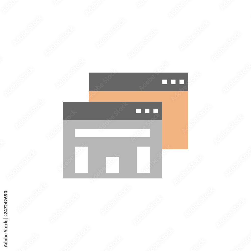 Poster browser, communications icon. element of web desing icon for mobile concept and web apps. detailed b