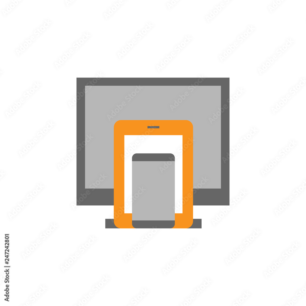 Poster computer, devices icon. element of web desing icon for mobile concept and web apps. detailed compute