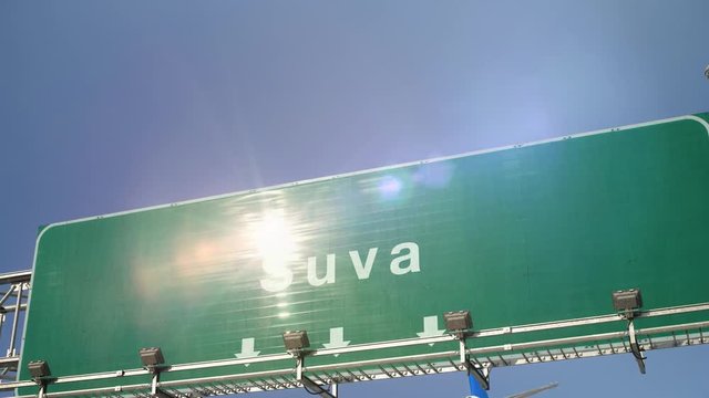 Airplane Landing Suva