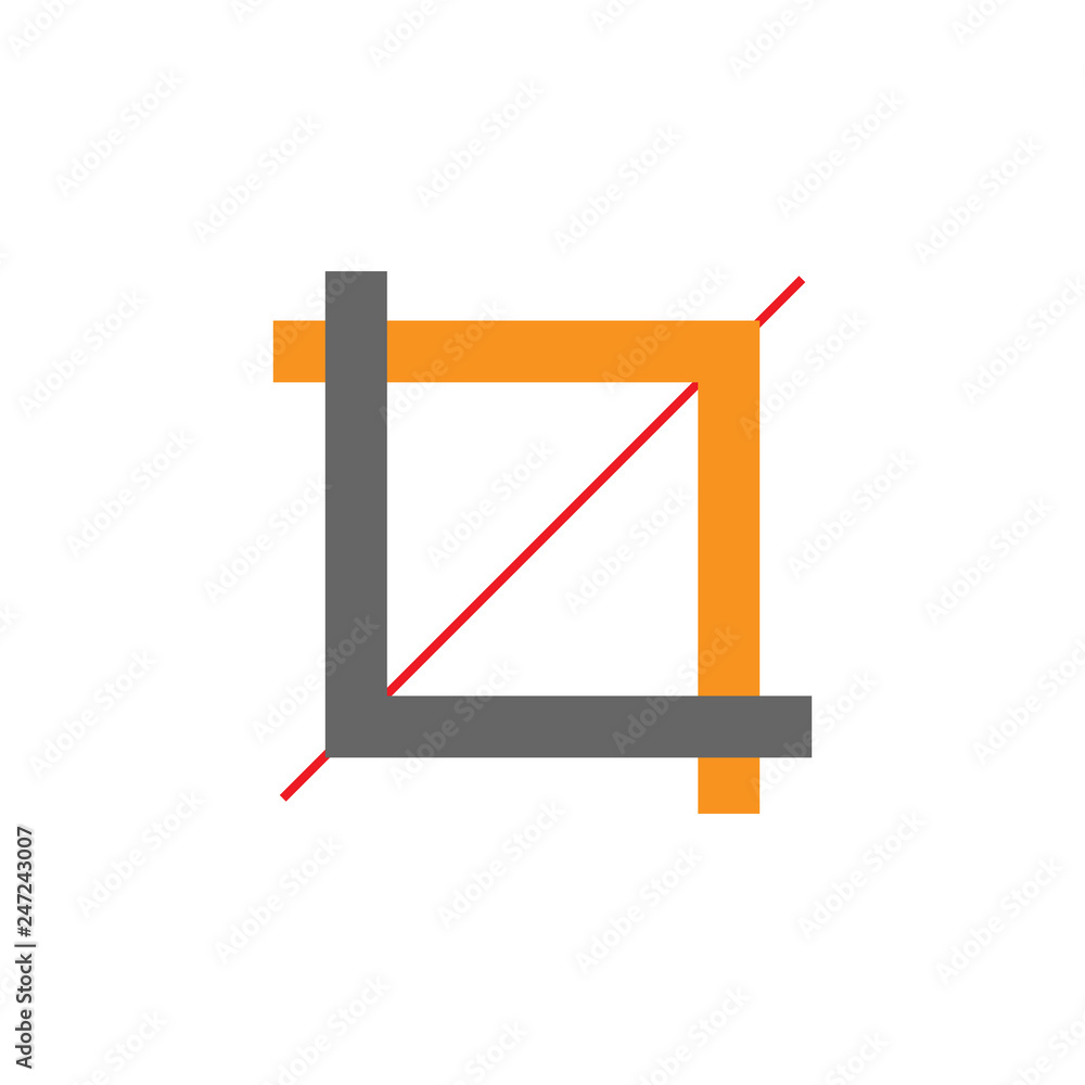 Poster crop, cutter icon. element of web desing icon for mobile concept and web apps. detailed crop, cutter