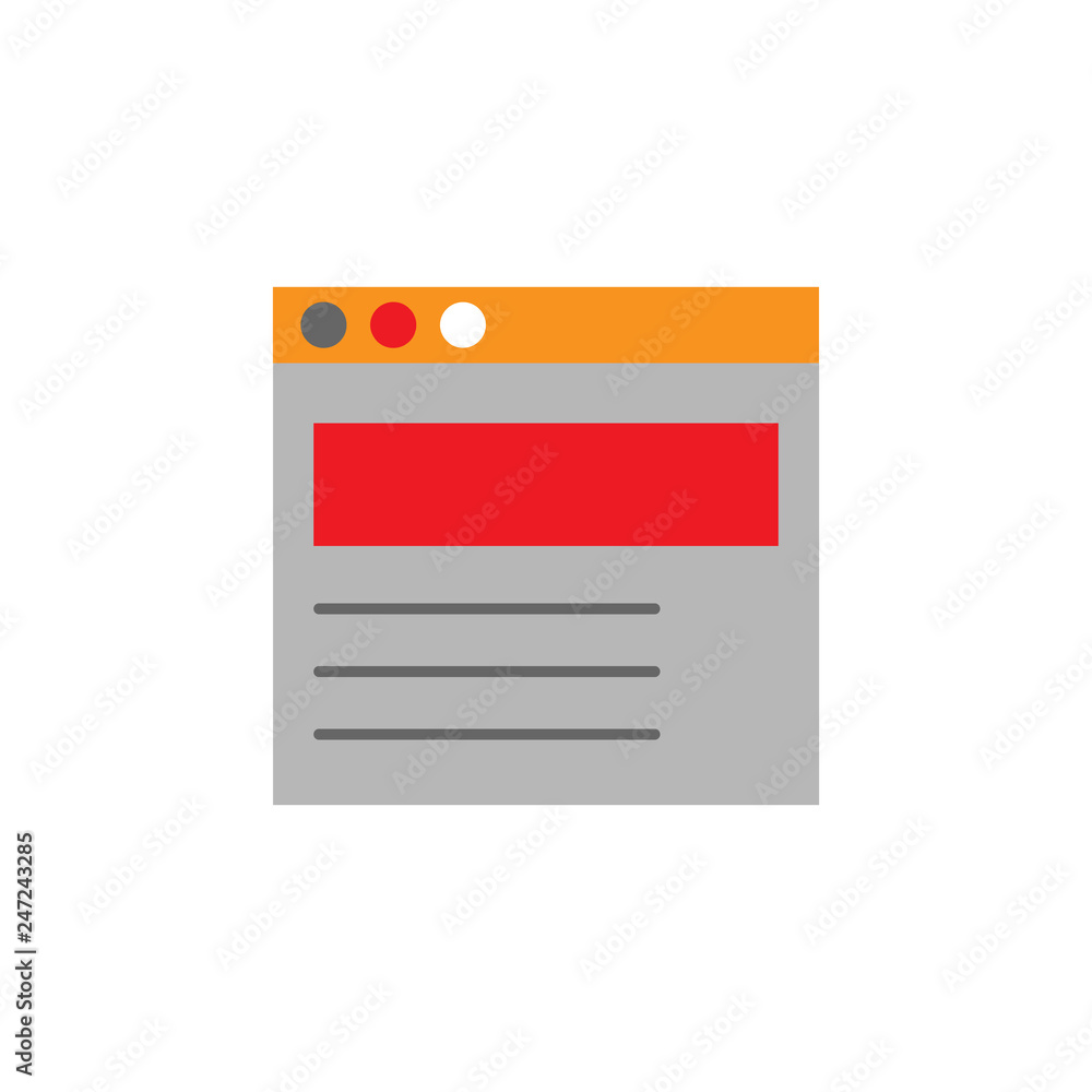Poster design, layout icon. element of web desing icon for mobile concept and web apps. detailed design, la