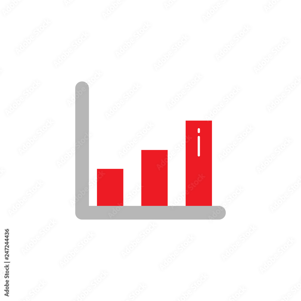 Poster bar graph, arrows icon. element of web desing icon for mobile concept and web apps. detailed bar gra