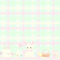 Easter Gingham Seamless Pattern