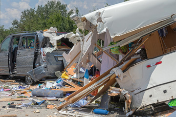 Trailer Camper Traffic Accident