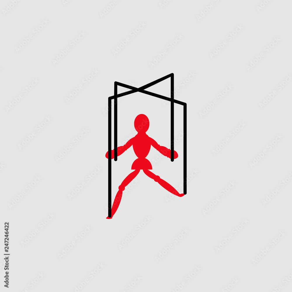 Poster puppet icon. element of theatre icon for mobile concept and web apps. detailed puppet icon can be us