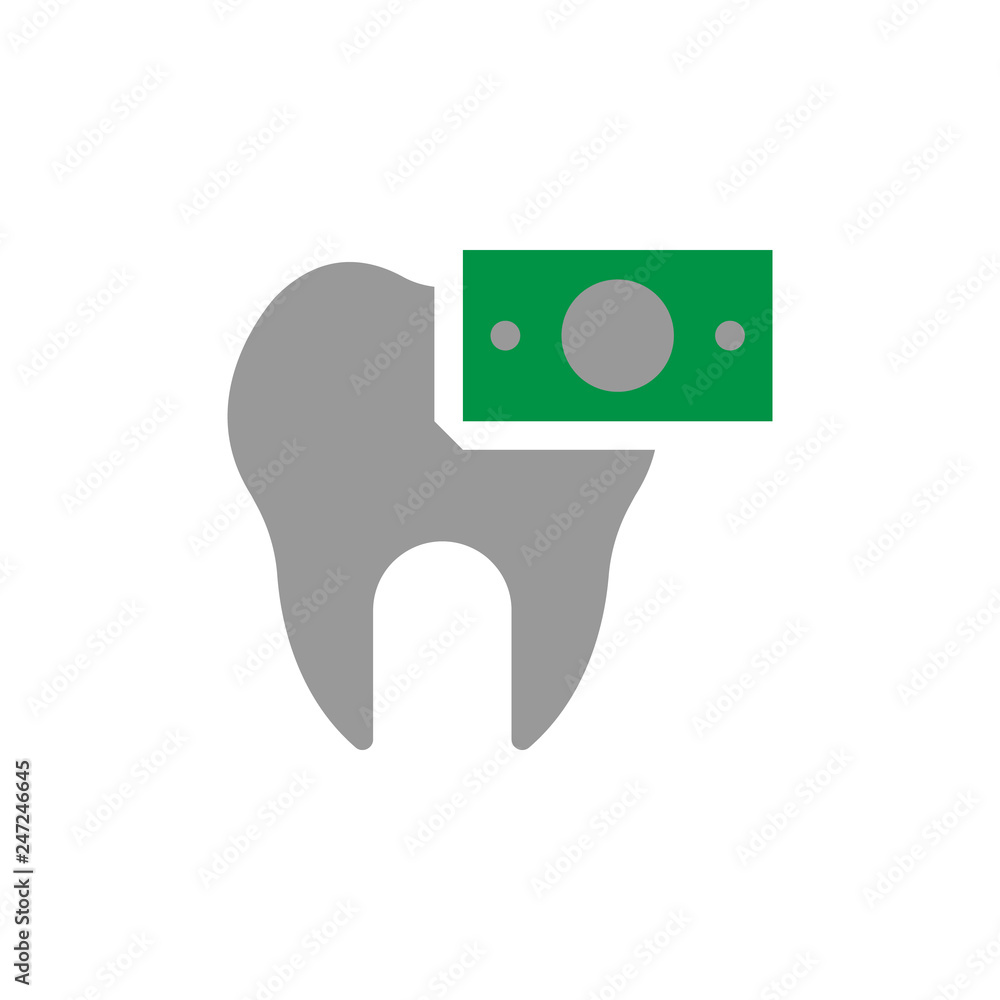 Poster dollar and invoice icon. element of dental care icon for mobile concept and web apps. detailed dolla