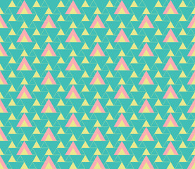 Triangular seamless geometric pattern. Seamless abstract triangle geometrical background. Modern Infinity geometric pattern. Vector illustration.