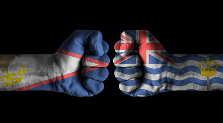 American samoa vs British indian ocean territories