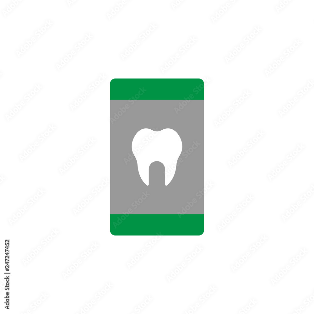 Poster application and mobile icon. element of dental care icon for mobile concept and web apps. detailed a