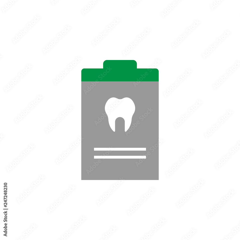 Poster case and record and tooth icon. element of dental care icon for mobile concept and web apps. detaile