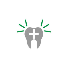 Fototapeta premium Alert and dentist icon. Element of Dental Care icon for mobile concept and web apps. Detailed Alert and dentist icon can be used for web and mobile