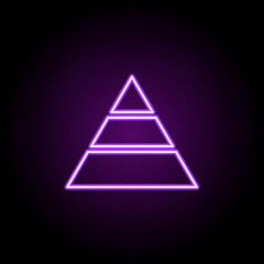 pyramid chart line icon. Elements of Chart and diagram in neon style icons. Simple icon for websites, web design, mobile app, info graphics
