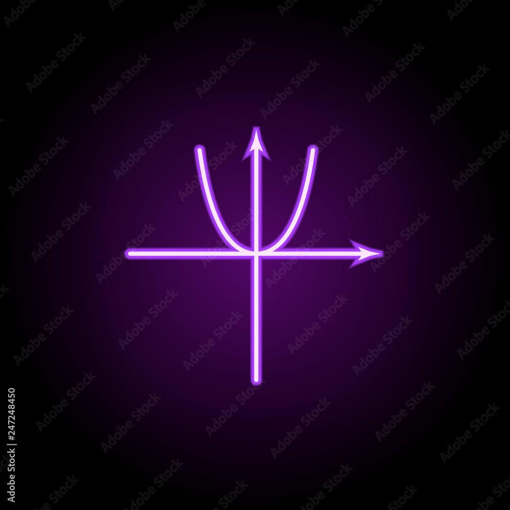 Poster diagram in physics line icon. elements of chart and diagram in neon style icons. simple icon for web