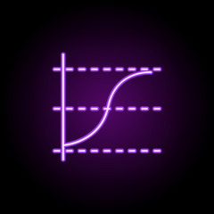line chart line icon. Elements of Chart and diagram in neon style icons. Simple icon for websites, web design, mobile app, info graphics