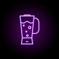blender icon. Elements of Alcohol drink in neon style icons. Simple icon for websites, web design, mobile app, info graphics