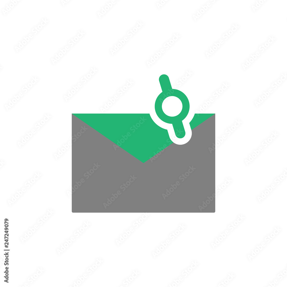 Poster email, envelope icon. element of cyber and security icon for mobile concept and web apps. detailed e