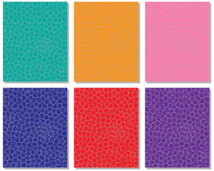 set of six bright color texture backgrounds