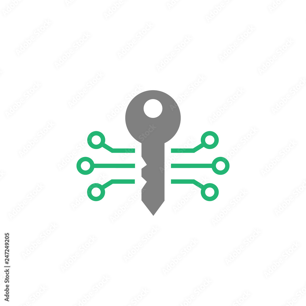 Poster key, protection icon. element of cyber and security icon for mobile concept and web apps. detailed k