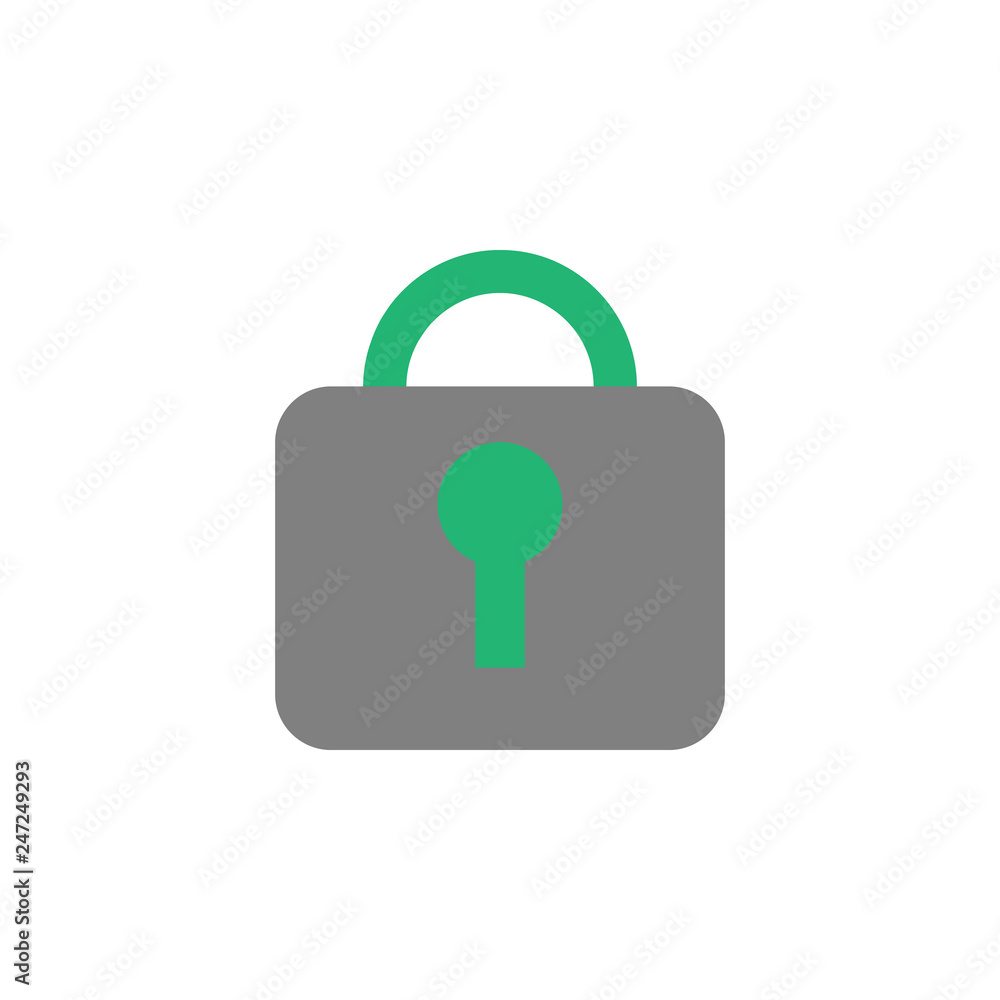 Poster closed, lock icon. element of cyber and security icon for mobile concept and web apps. detailed clos