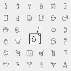 juice in plastic packaging dusk icon. Drinks & Beverages icons universal set for web and mobile