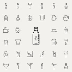 bottle of water dusk icon. Drinks & Beverages icons universal set for web and mobile